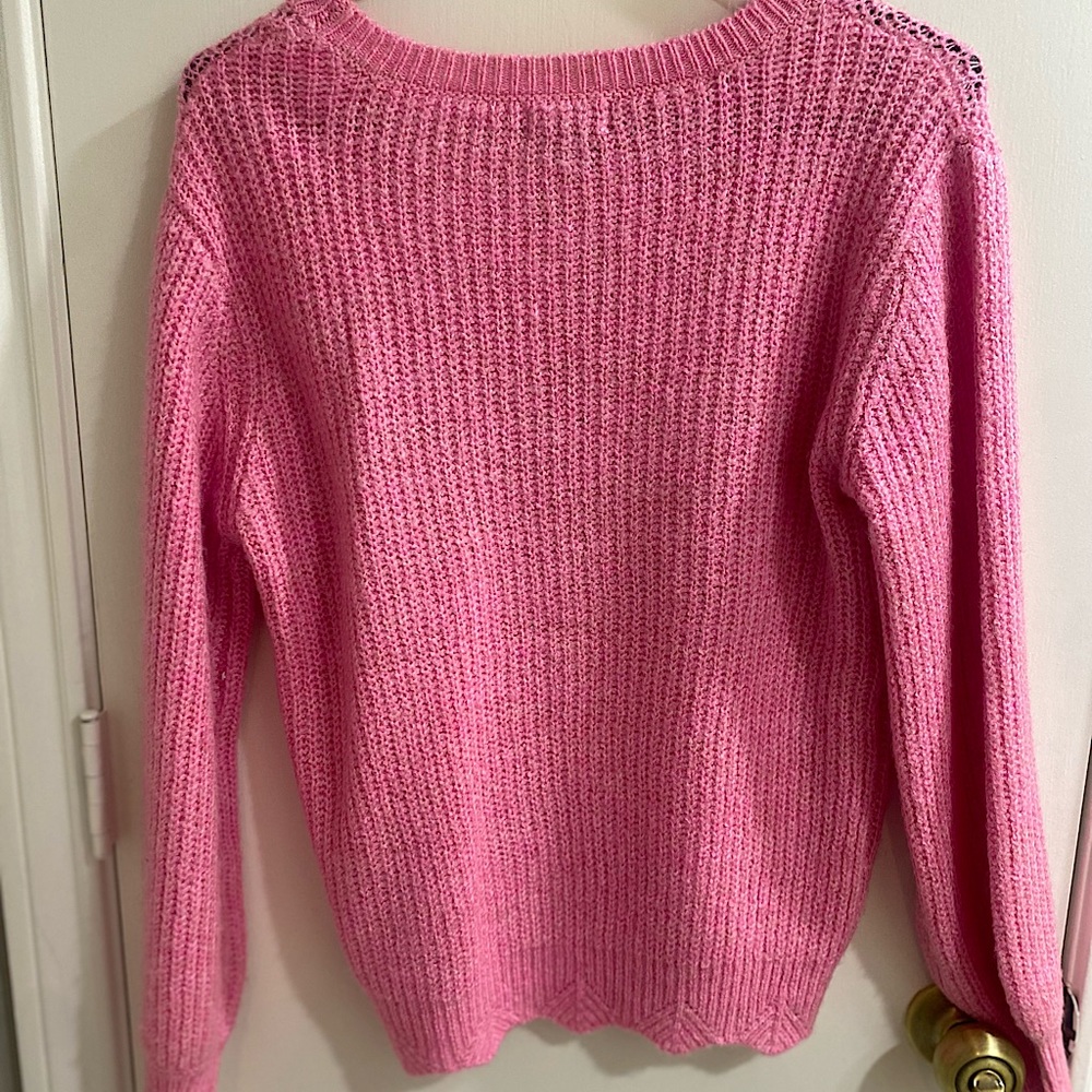 Francesca’s cupcake brand and pink sweater size small. New w/o tags.